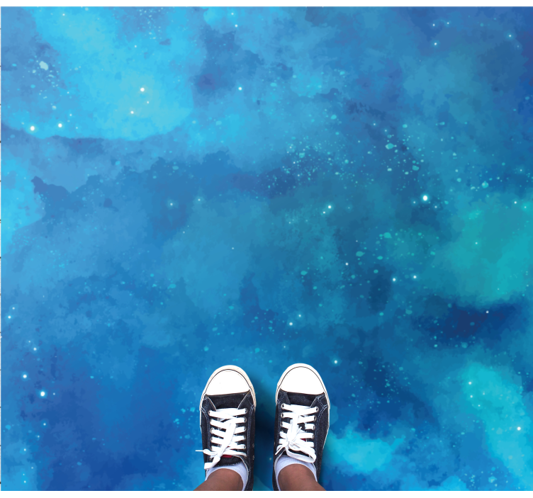 Fantastický moderní koberec modré a velké galaxie - TenStickers