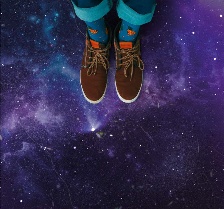 Vinylový koberec fialová hvězda sprcha příroda - TenStickers