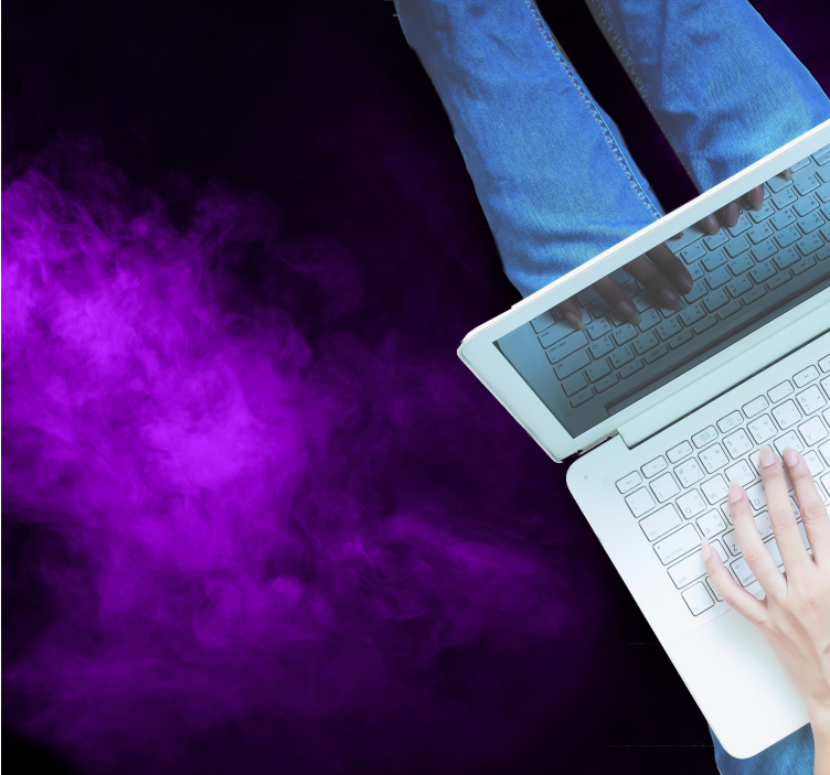 Koberec do ložnice s fialovým kouřem - TenStickers