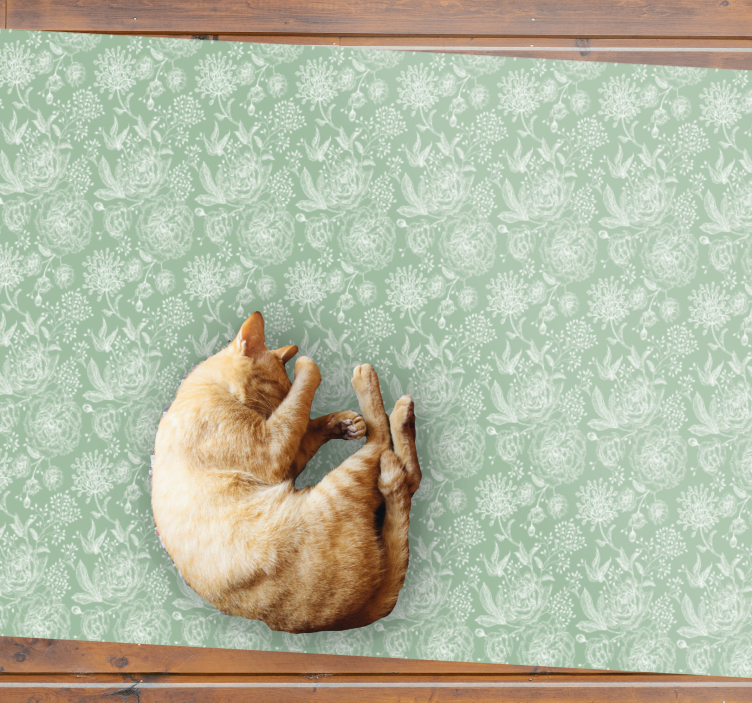 Florální eleganci povrch Vinylový koberec s květinami  - TenStickers