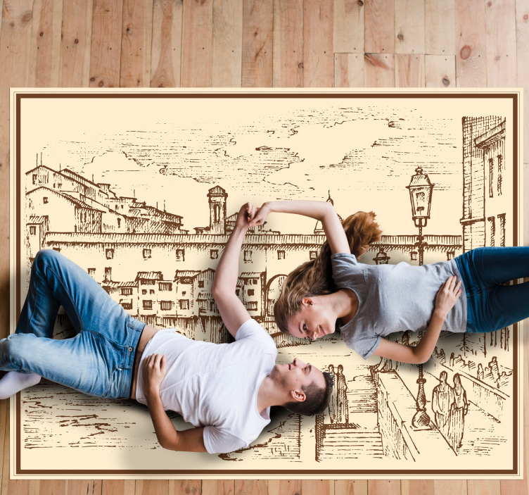 Florencie v itálii koberec do obývacího pokoje - TenStickers