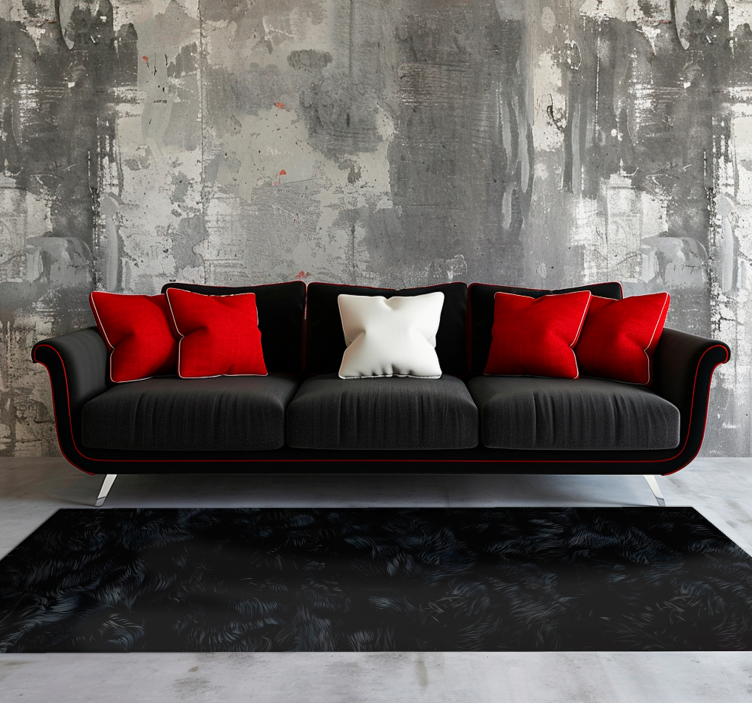 Fuer efekt Černý vinylový koberec - TenStickers