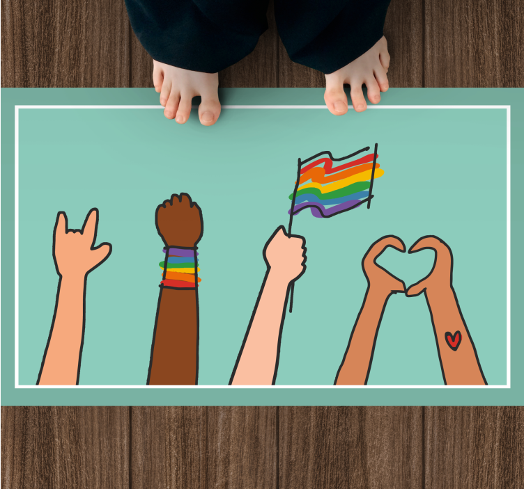 Koberec do ložnice ve stylu gay pride - TenStickers