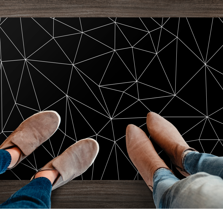 Geometrické linie Geometrický vinylový koberec - TenStickers