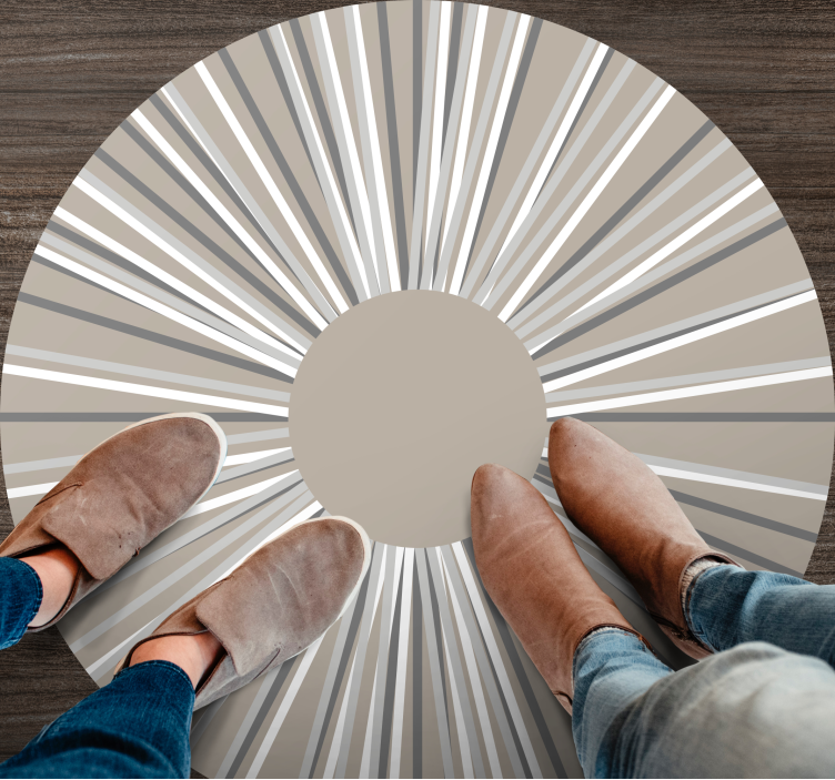 Geometrický výbuch kruhového vzoru vinylový koberec - TenStickers