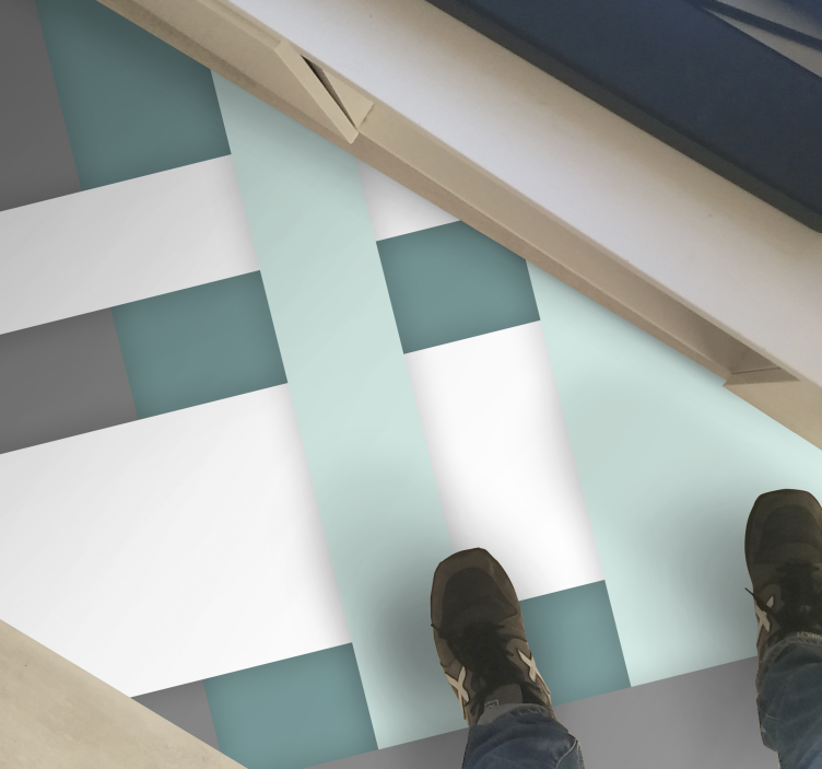 Geometrický vzor vazby Geometrický vinylový koberec - TenStickers