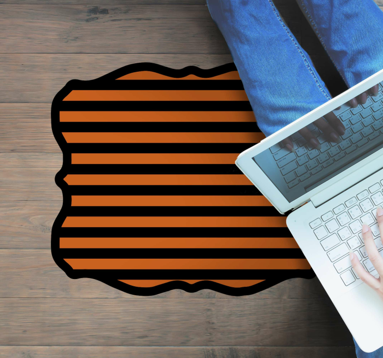 Halloweenské pruhy Vinylový koberec předvečer všech svatých - TenStickers