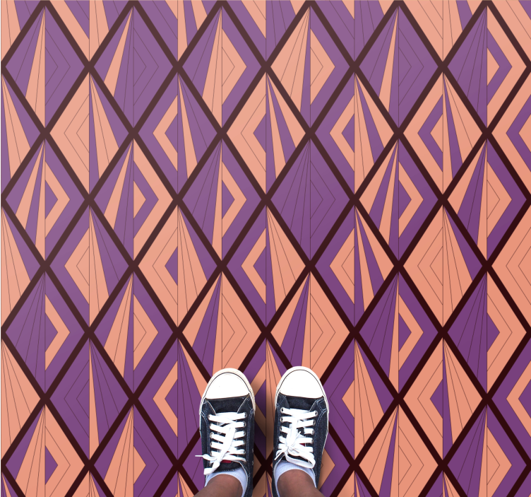 Harmonie geometrického vzoru Geometrický vinylový koberec - TenStickers