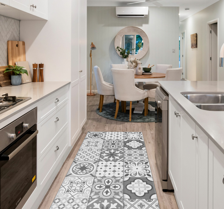 Hidraulic dlaždice efekt šedé barvy dlaždice koberec - TenStickers