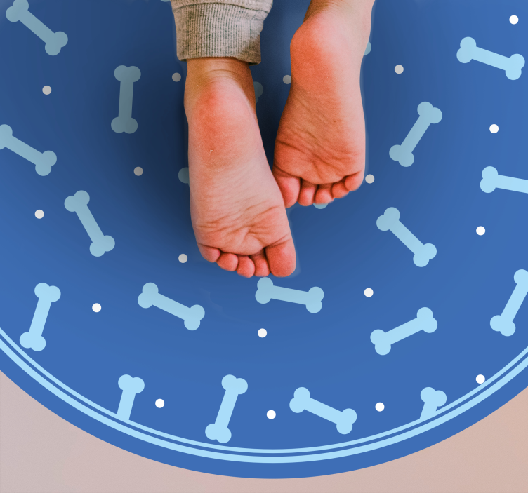 Kulatý vinylový koberec s kostkovaným vzorem - TenStickers