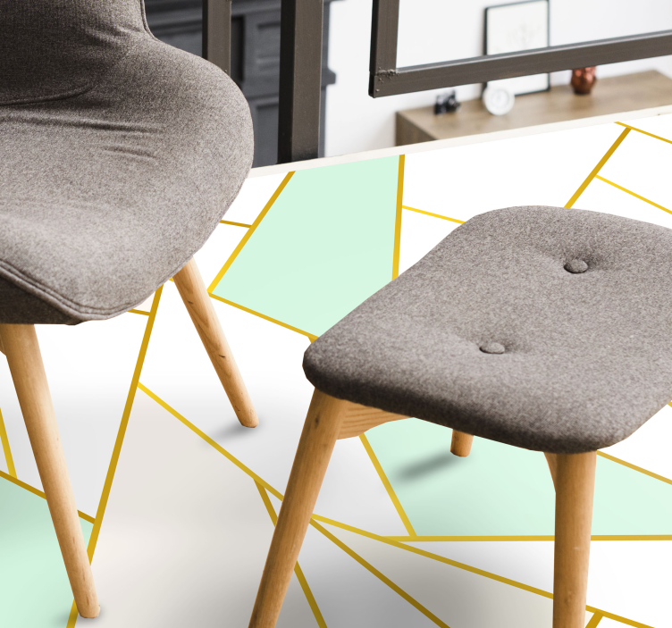 Hranatá pastelová mozaika Geometrický vinylový koberec - TenStickers