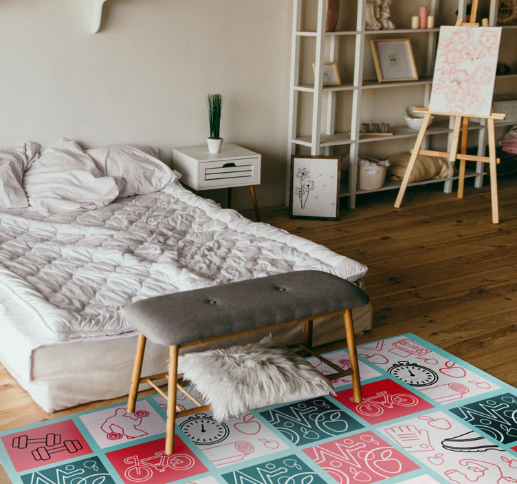 Hravá dětská dekorace Vinylový koberec pro děti - TenStickers