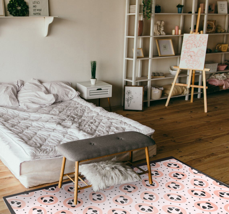 Obličeje pandího mláděte Zvířecí vinylový koberec - TenStickers