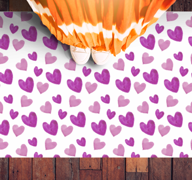 Hravý vzor srdce Ostatní Vinylový koberec - TenStickers