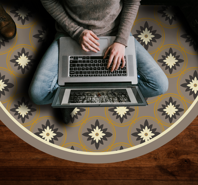 Hydraulický hnědý cementový obkladový koberec - TenStickers