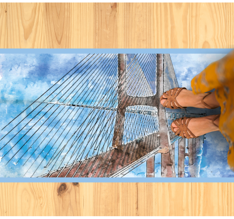 Ilustrace mostu Vinylový koberec obývací pokoj - TenStickers