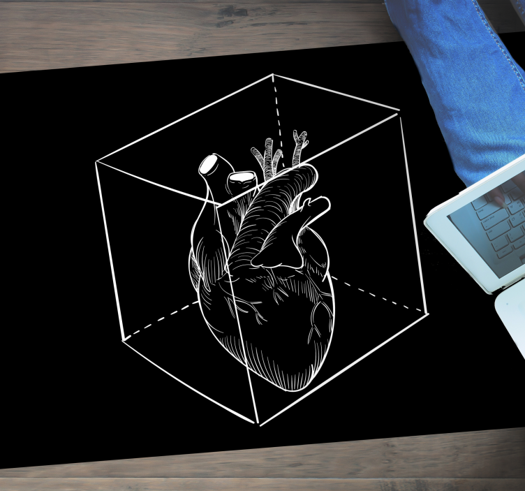 Ilustrace srdce Moderní vinylový koberec - TenStickers