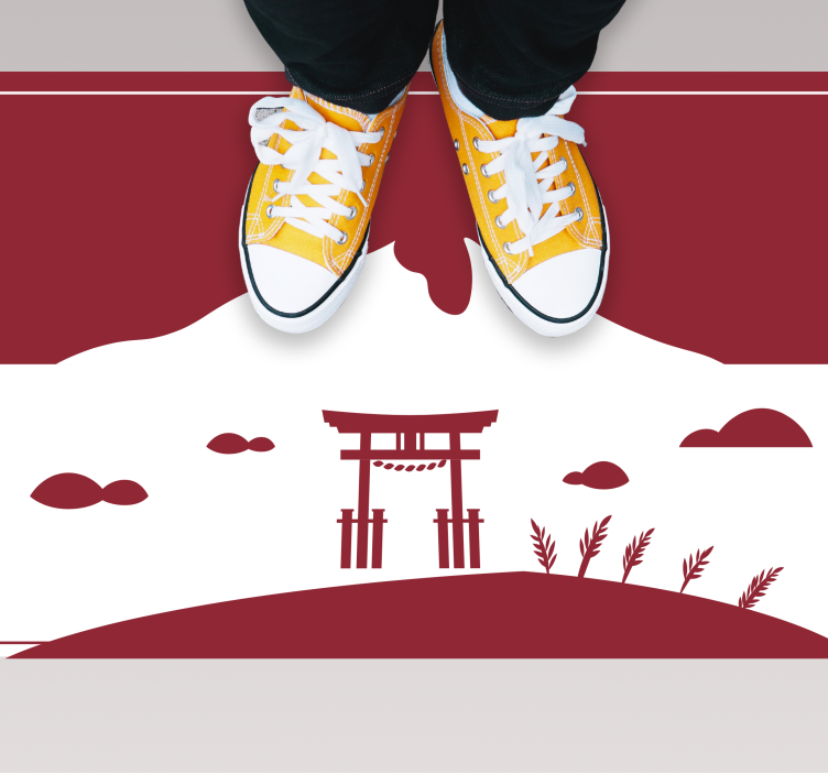 Japonská krajina Vinylový koberec z celého světa - TenStickers