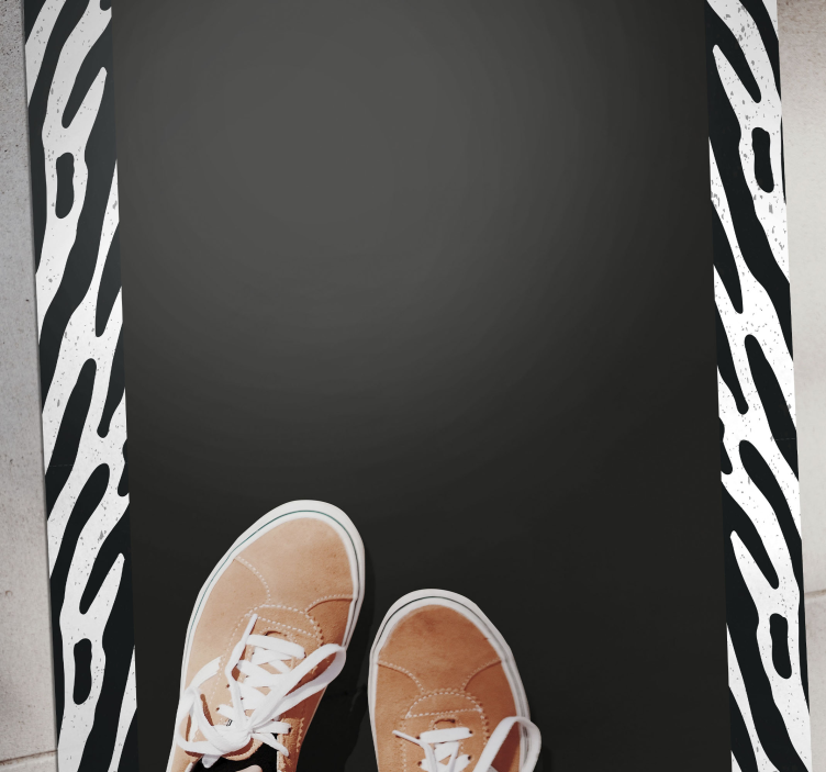 Jednobarevná zebra Vinylový koberec se zvířecím potiskem - TenStickers