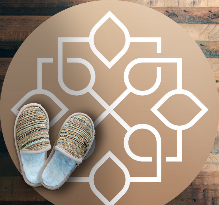 Jednoduchý geometrický designový vinylový koberec mandaly - TenStickers