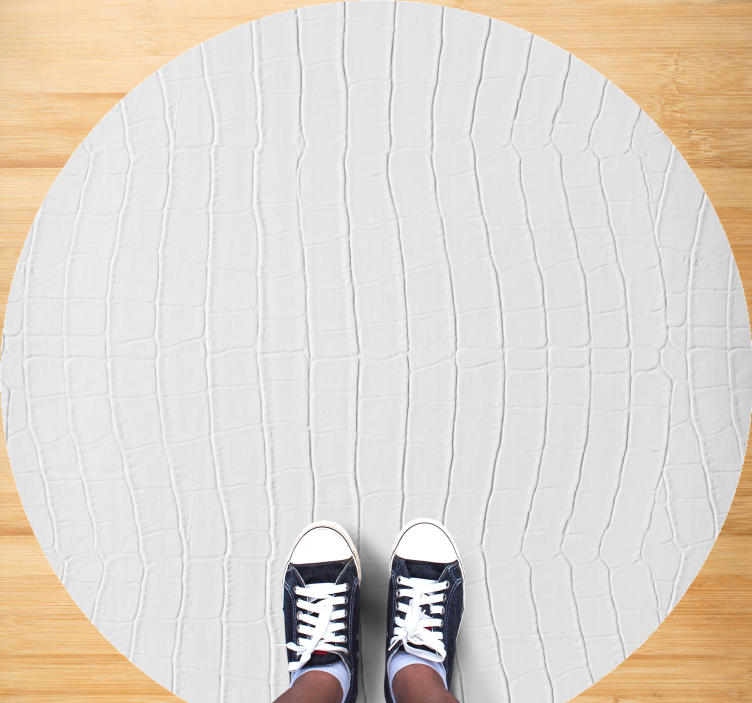 Bílý krokodýlí vzor Zvířecí vinylový koberec - TenStickers