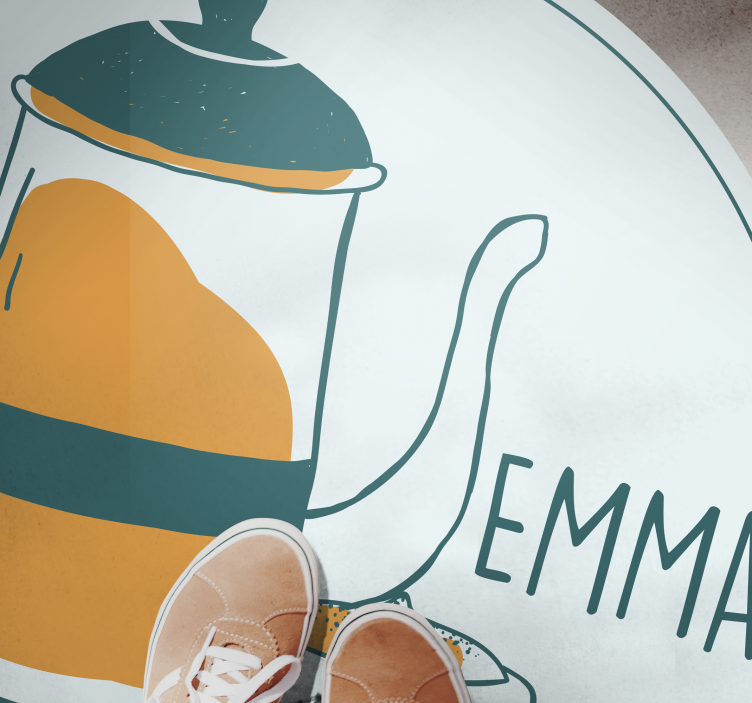 Káva text a šálek moderní koberec - TenStickers