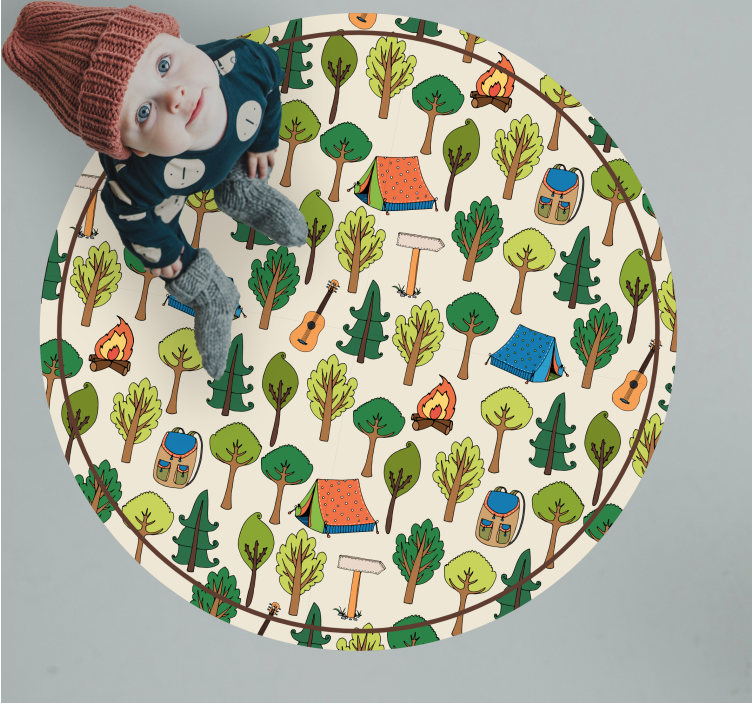 Scéna dobrodružství v kempování Ostatní Vinylový koberec - TenStickers