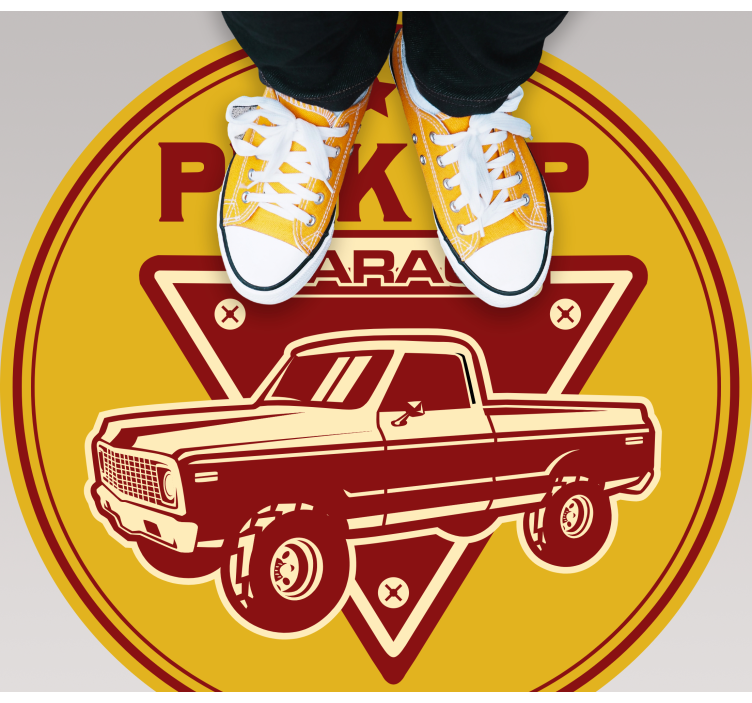 Klasická garáž pro pickupy Vintage vinylový koberec - TenStickers