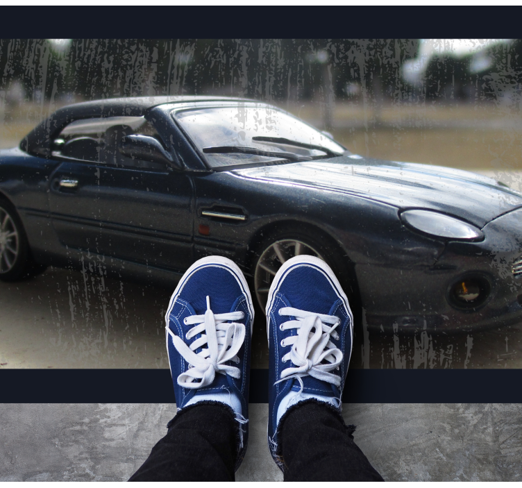 Klasické sportovní auto Vinylový koberec na silnici - TenStickers