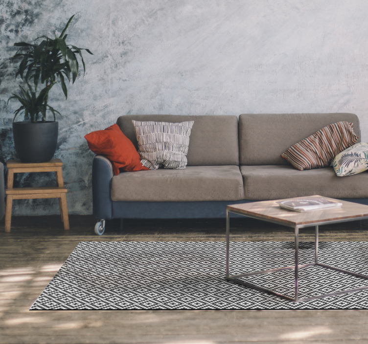 Kmenové náměstí geometrické etnické vinyl koberec - TenStickers