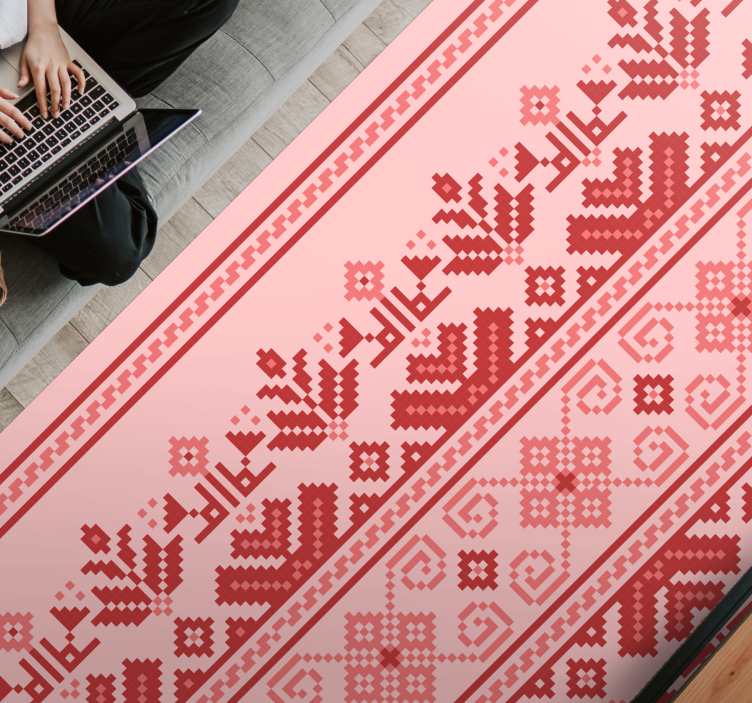 Lidový umění etnický vinylový koberec - TenStickers