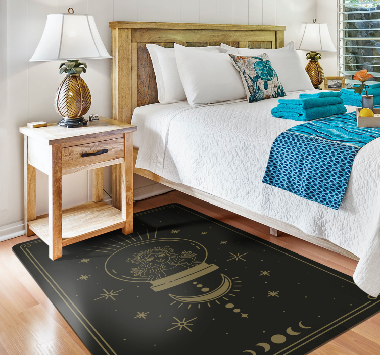 Koberec čarodějnice a měsíce - TenStickers