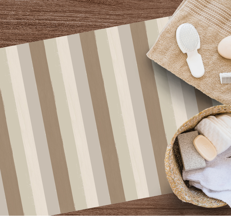 Koberec s pruhy pískové barvy - TenStickers