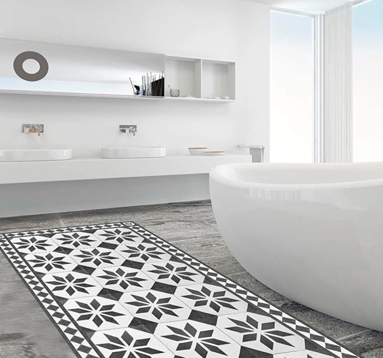 Koberec v retro stylu Mozaikový vinylový koberec - TenStickers