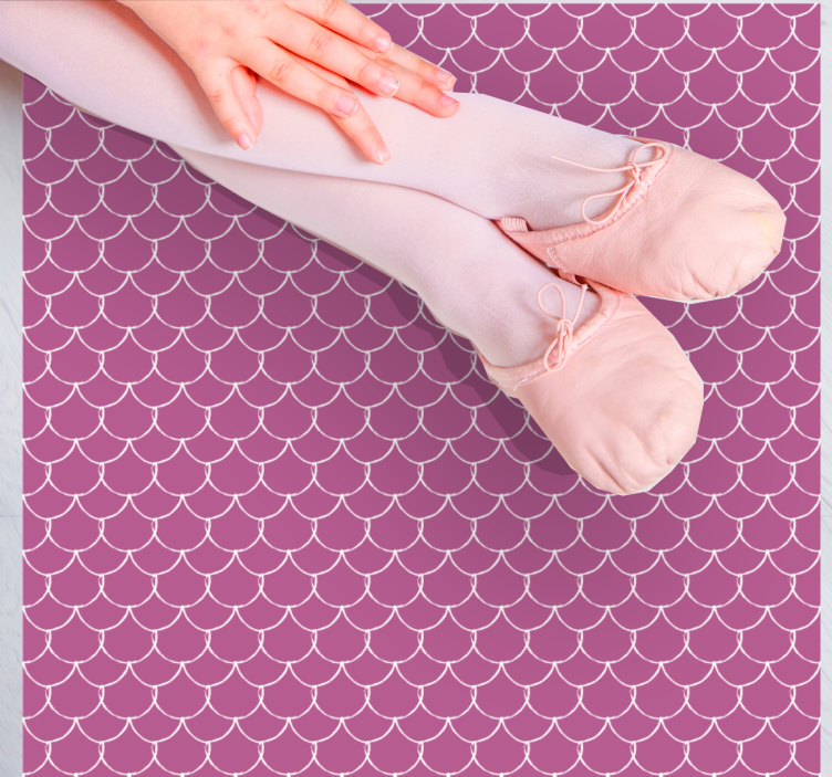 Růžová stupnice mořské panny vinylový koberec - TenStickers