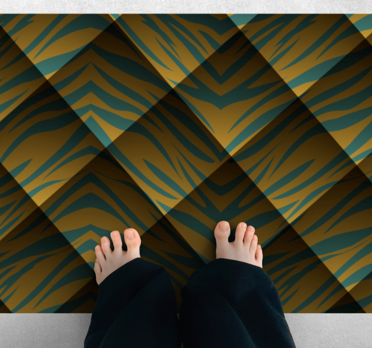 Koncept tygřího pruhu Vinylový koberec se zvířecím potiskem - TenStickers