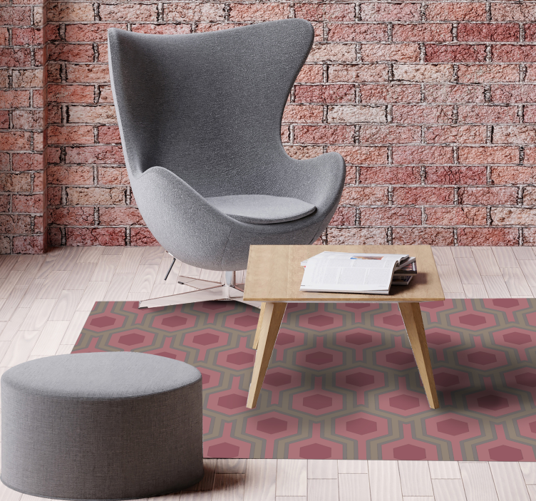 Konfigurace voštiny Geometrický vinylový koberec - TenStickers