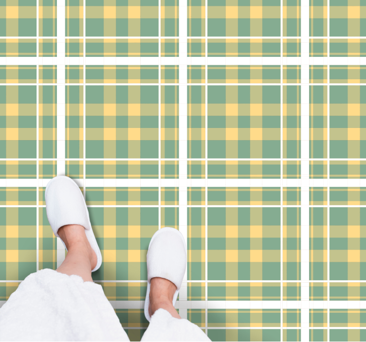 Kostkovaný motiv Pruhovaný vinylový koberec - TenStickers