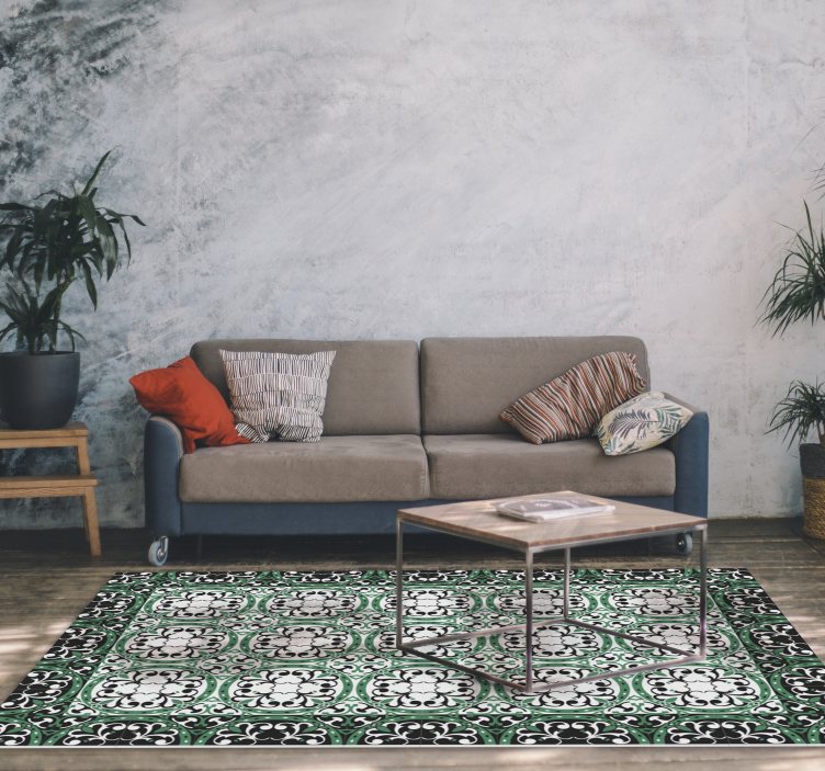 Krásný koberec z obývacího pokoje z mozaiky - TenStickers