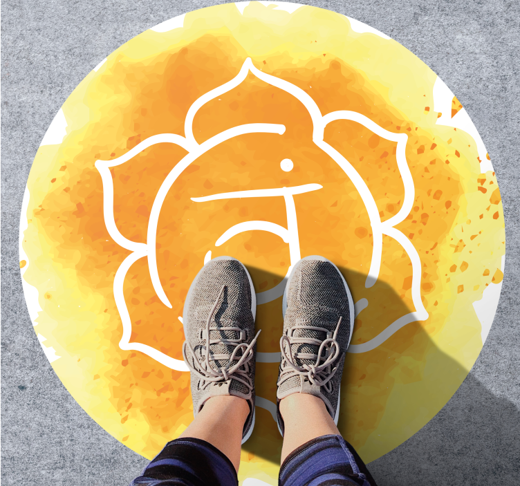 Krásný sakrální symbol čakry moderní vinylový koberec - TenStickers