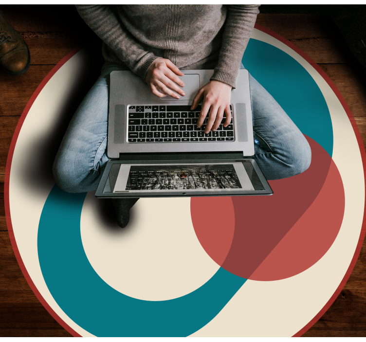 Kruhy v harmonii Moderní vinylový koberec - TenStickers