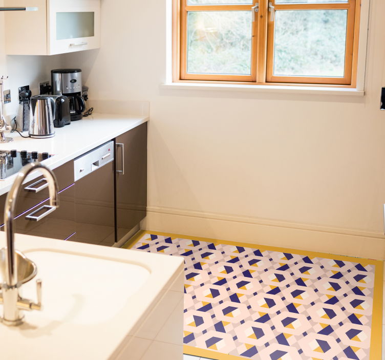 Kuchyňský šestihranný odstín nordický vinylový koberec - TenStickers