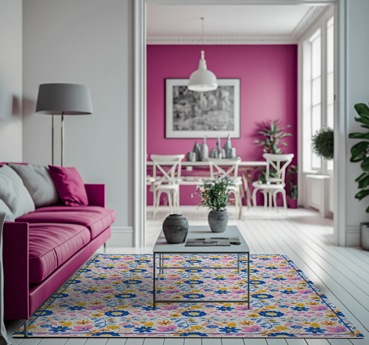 Květinové jaro Přírodní vinylový koberec - TenStickers