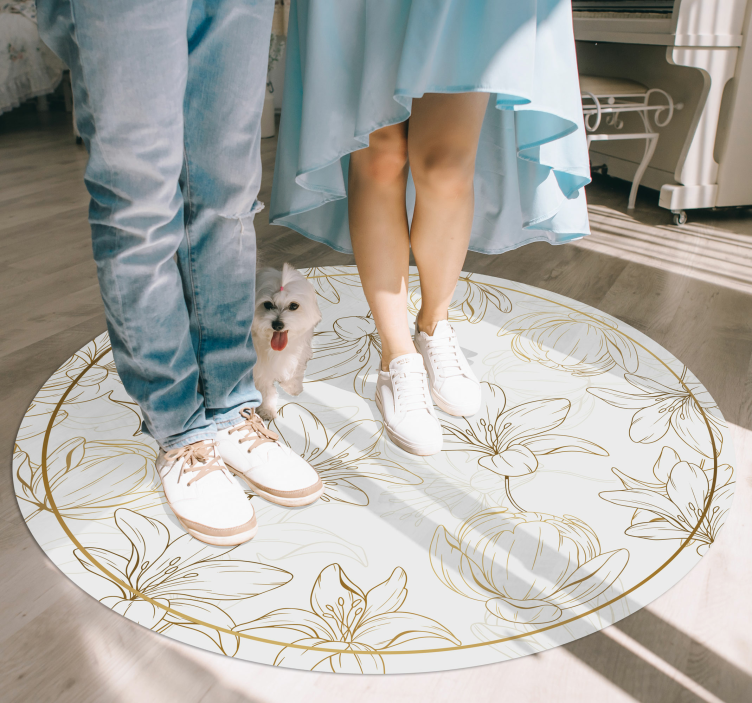 Květinový koberec zlatých květin - TenStickers