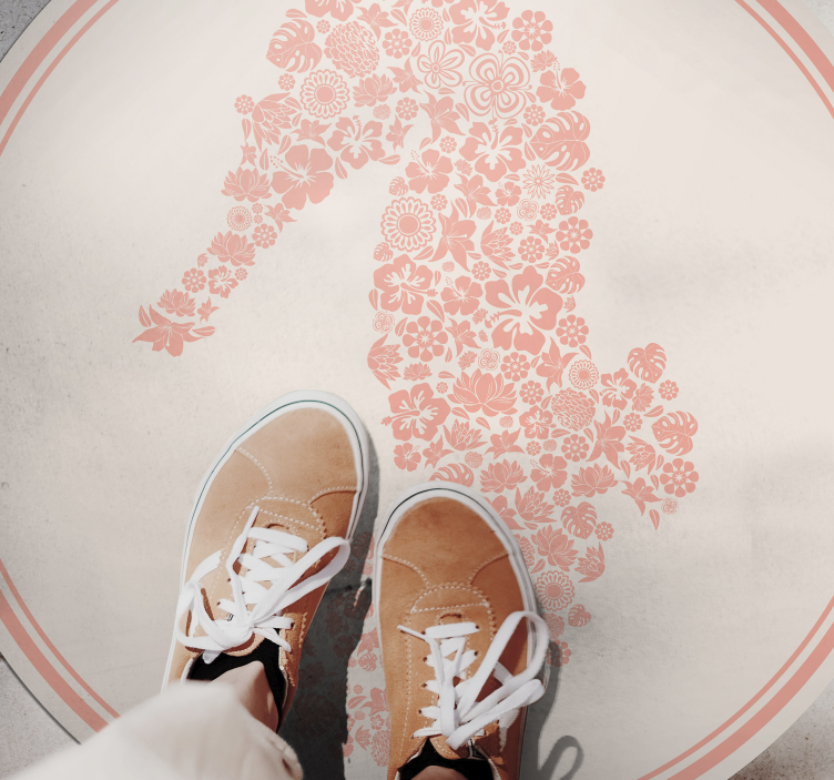 Květinový koberec ze zvířecího koně - TenStickers