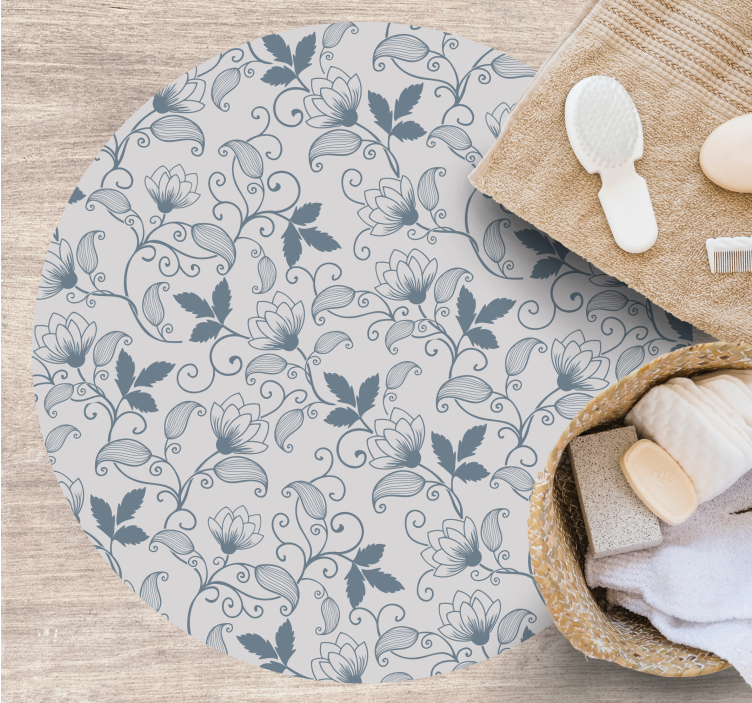 Květinový klid Koupelnový vinylový koberec - TenStickers