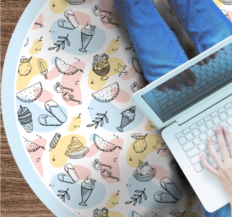 Lahodná kolekce cukrovinek Ostatní Vinylový koberec - TenStickers