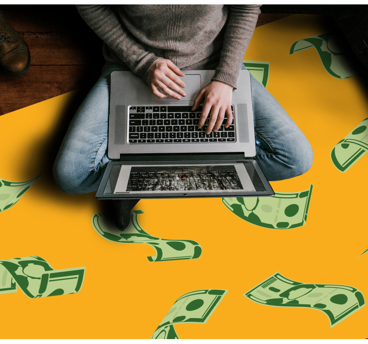 Létající dolarové vinylové koberce pro domácí kancelář - TenStickers