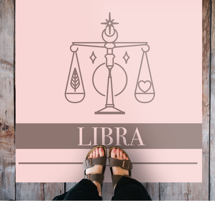 Libra pink card designový koberec znamení zvěrokruhu - TenStickers