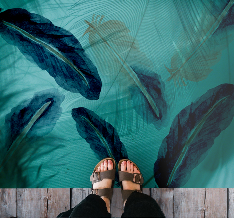 Listnatá tropická oáza Přírodní vinylový koberec - TenStickers